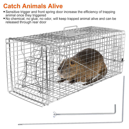 Rynx | Human Fang and Release Live Animal Collapsible Galvanized Wire Basket