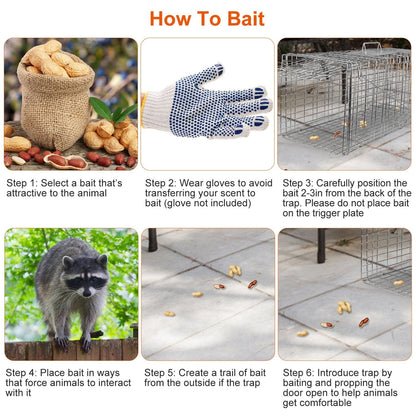 Rynx | Human Fang and Release Live Animal Collapsible Galvanized Wire Basket