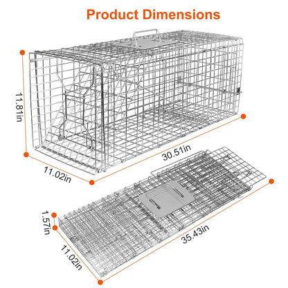 Rynx | Human Fang and Release Live Animal Collapsible Galvanized Wire Basket