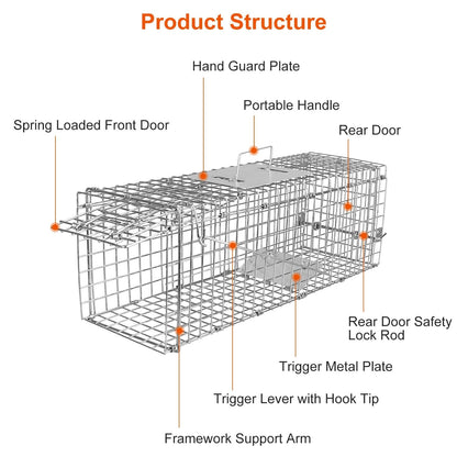 Rynx | Human Liv Animal Cage Foldable Galvanized Wire
