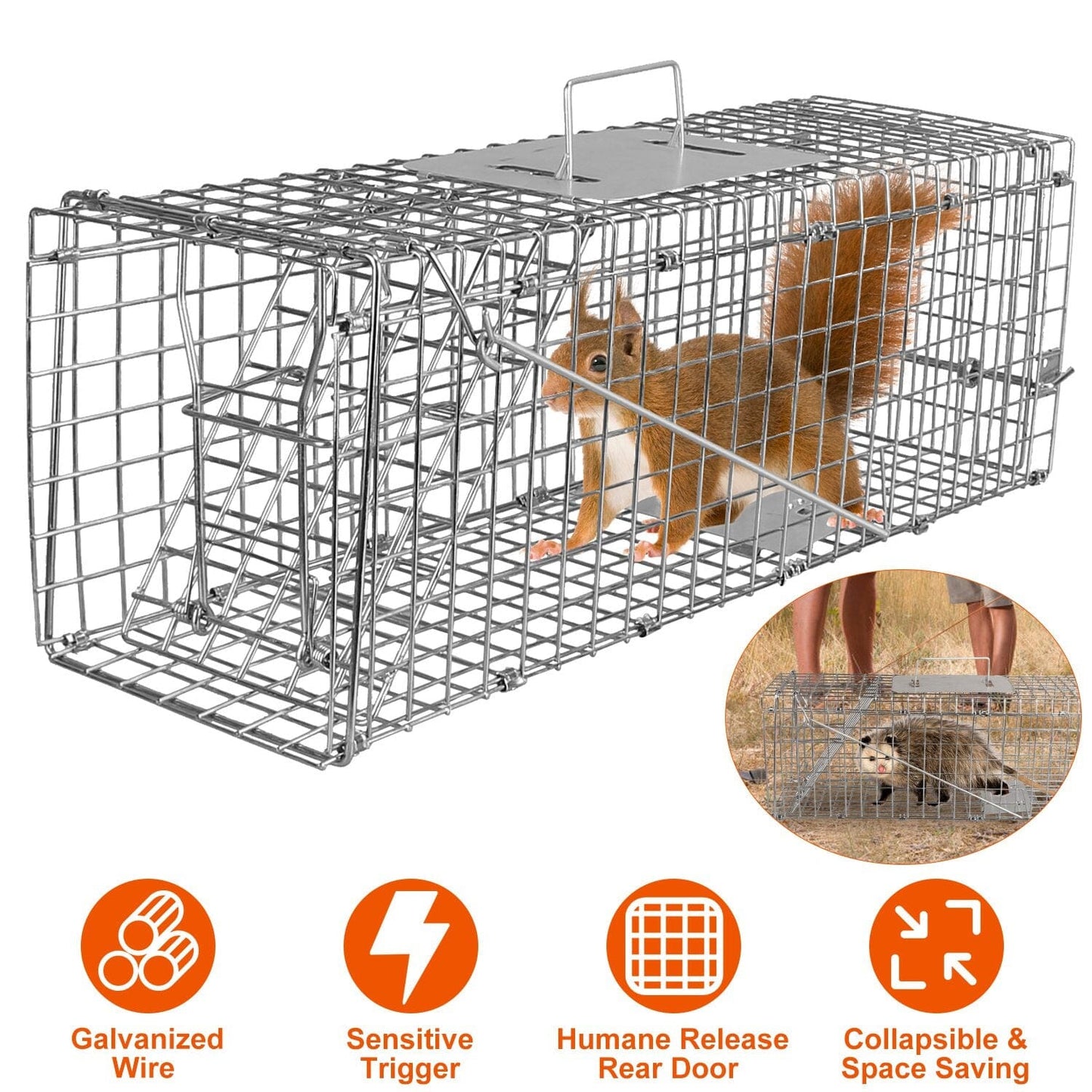 Rynx | Human Liv Animal Cage Foldable Galvanized Wire