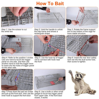 Rynx | Human Liv Animal Cage Foldable Galvanized Wire