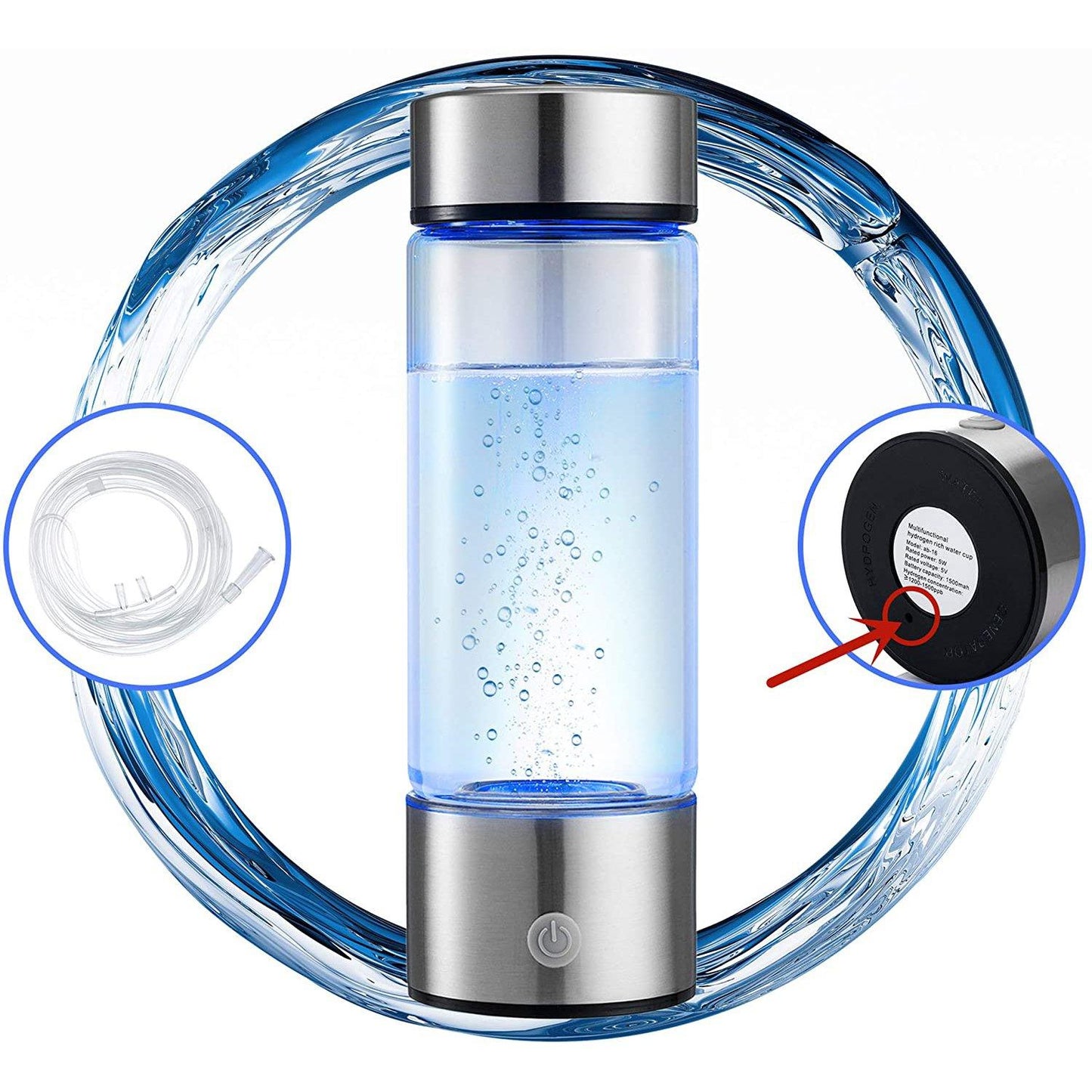 Rynx | Hydrogen Water Bottle Generator with Inhalator Adapter