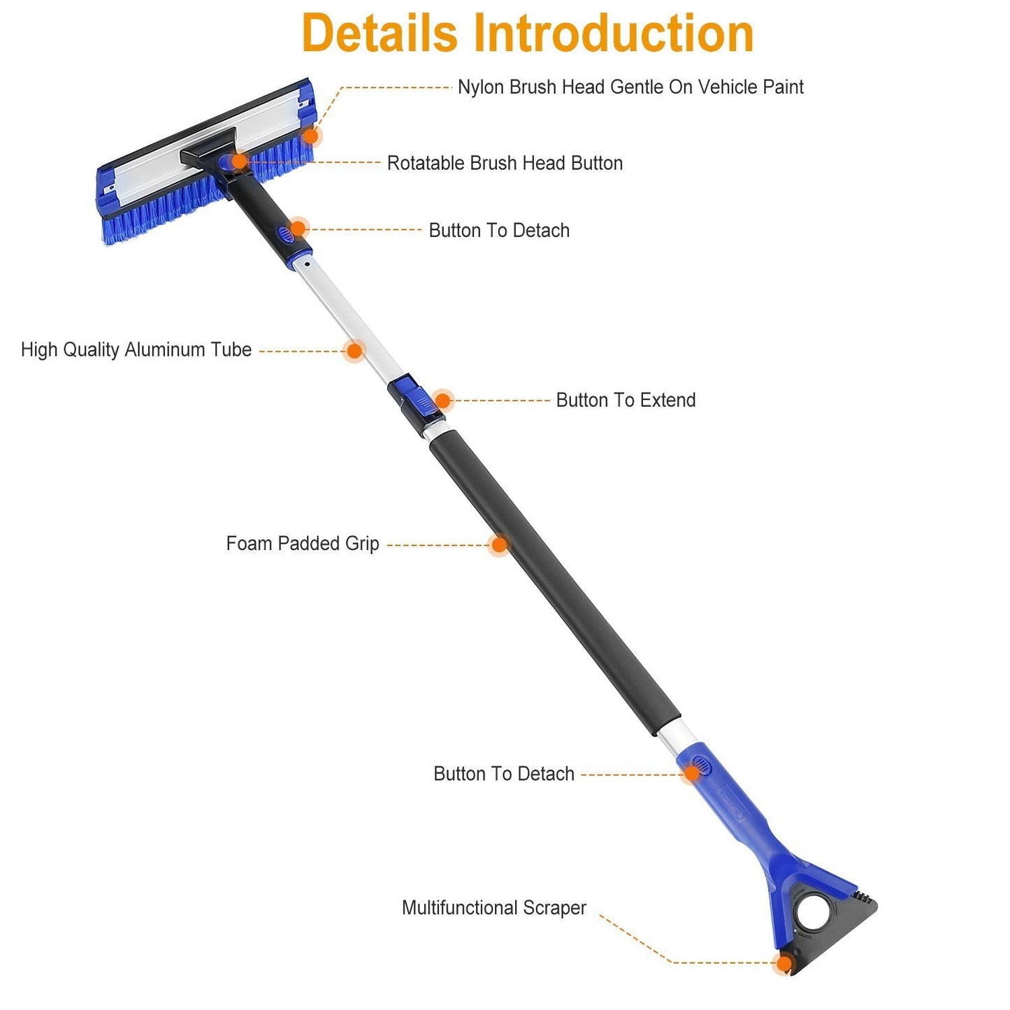 Rynx | Ice Scraper Expandable Telescopic Snow Remover