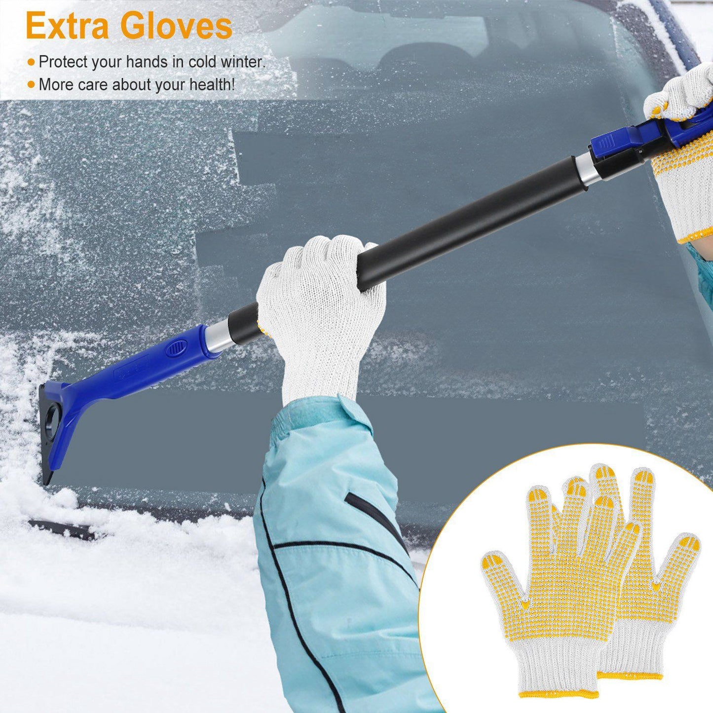Rynx | Ice Scraper Expandable Telescopic Snow Remover