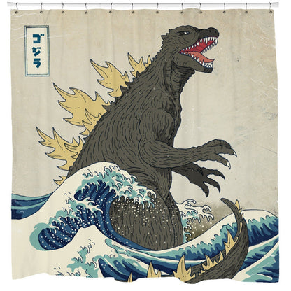 Rynx | The Great Monster Off Kanagawa Shower Curtain