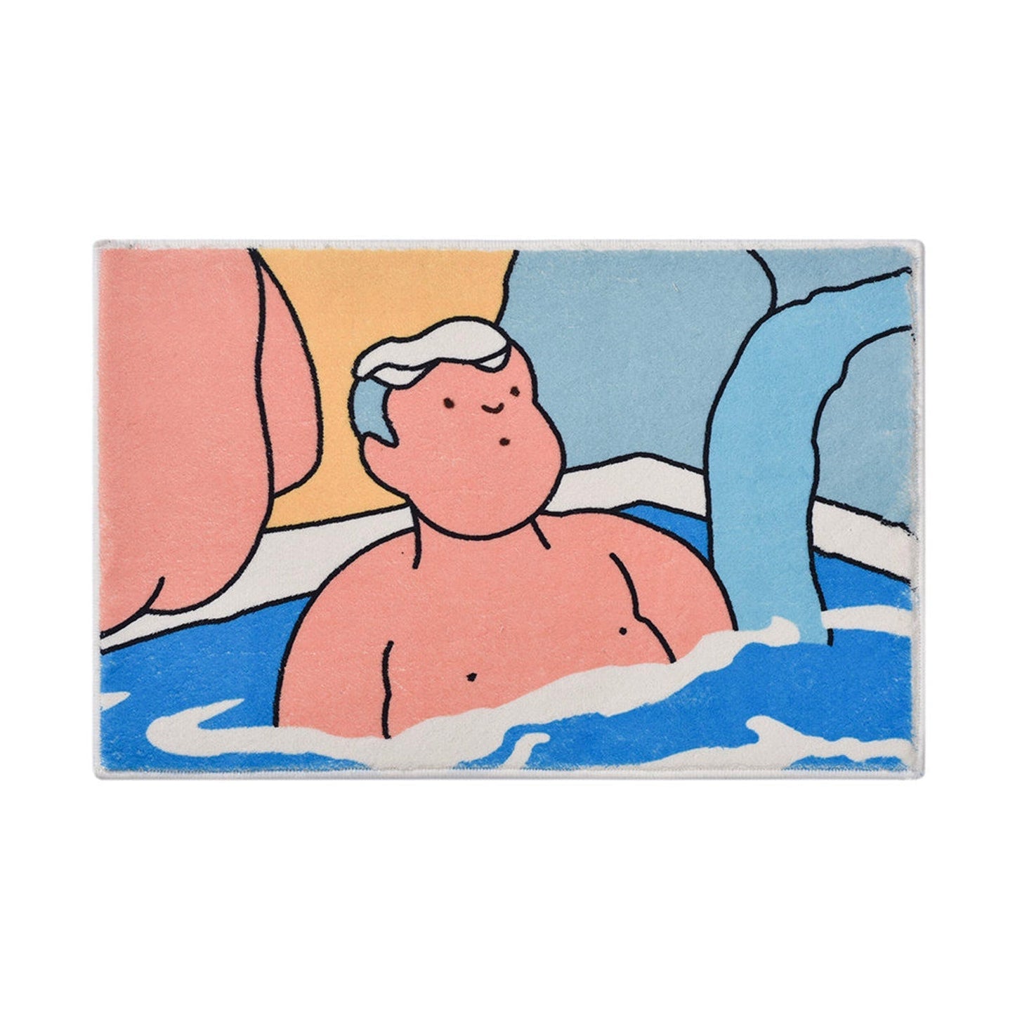 Rynx | Hot Spring Boys Bathroom Mat, Multiple Sizes Non-Slip Bath Mat, Bathroom Rugs, Non-Slip Toilet Mat, Soft Thick Bathroom Rug, Art Bathroom Mats, Best Bath Mats, Non-Slip Shower Mat, Toilet Mat