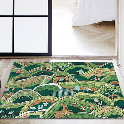 Rynx | Japanese Mountains Patio Anti-Slip PVC Coil Entrance Mat