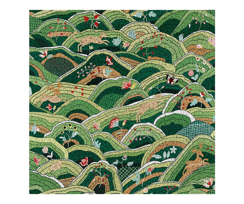 Rynx | Japanese Mountains Patio Anti-Slip PVC Coil Entrance Mat