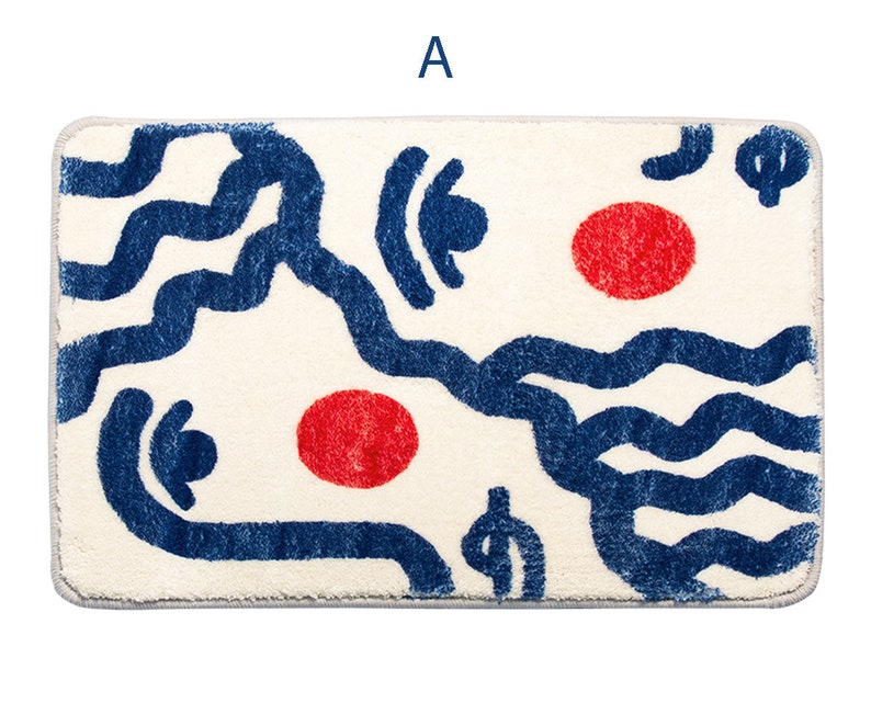 Rynx | Abstract beautiful women's face bathroom rug