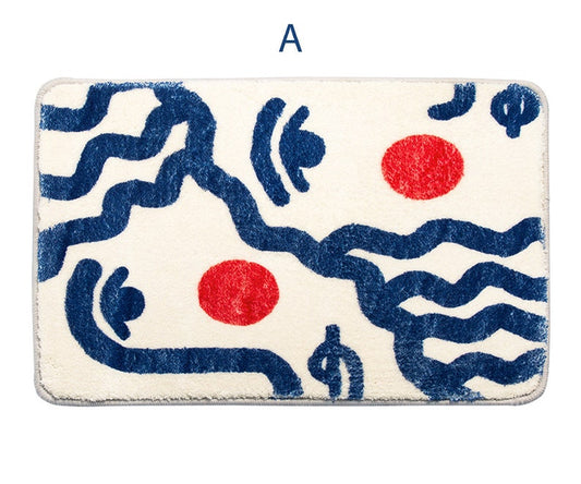 Rynx | Abstract beautiful women's face bathroom rug