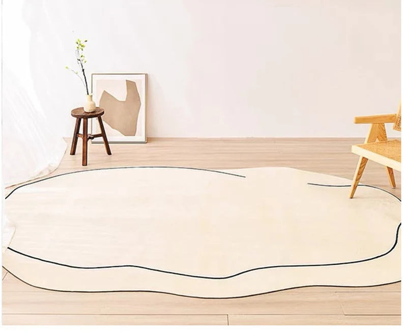 Rynx | Japanese minimalist living room cashmere rug