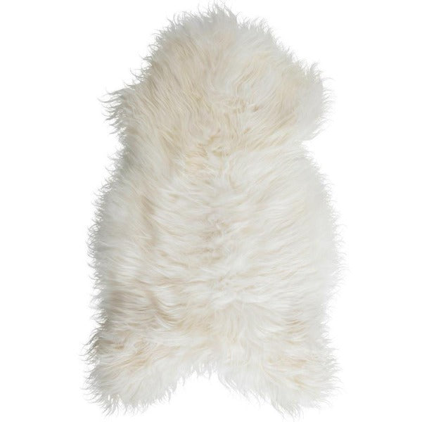 Rynx | Large Light Ivory Lambskin Rug  47"