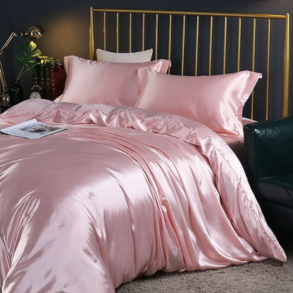 RYNX | Confortsatin - Bedding Set In Satin/Cotton 4 Pieces
