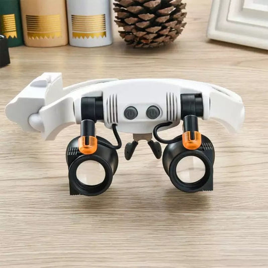 RYNX | Jeweler headband magnifier 8 lens LED light glasses