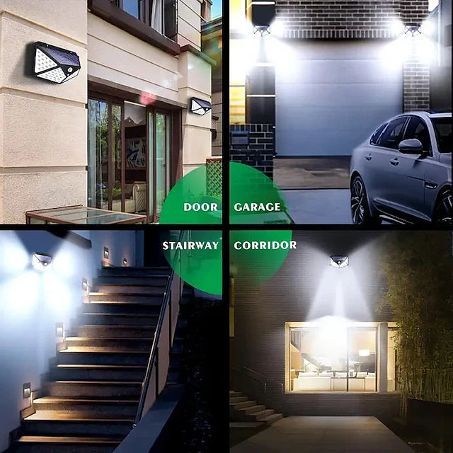 Rynx | Solar Motion Detector Wall Lighting Combination 4-Pack
