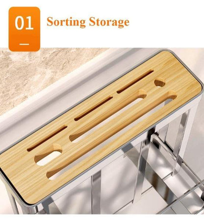 Rynx | Stainless Steel Kitchen Utensils Organizer Drying Rack