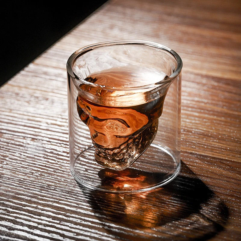 Rynx | 3D Skull Head Double Drinking Glass