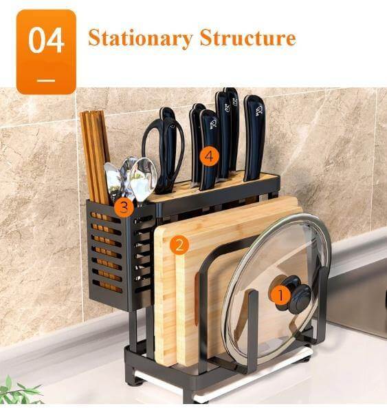 Rynx | Stainless Steel Kitchen Utensils Organizer Drying Rack