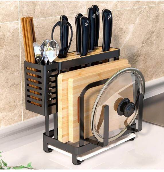 Rynx | Stainless Steel Kitchen Utensils Organizer Drying Rack