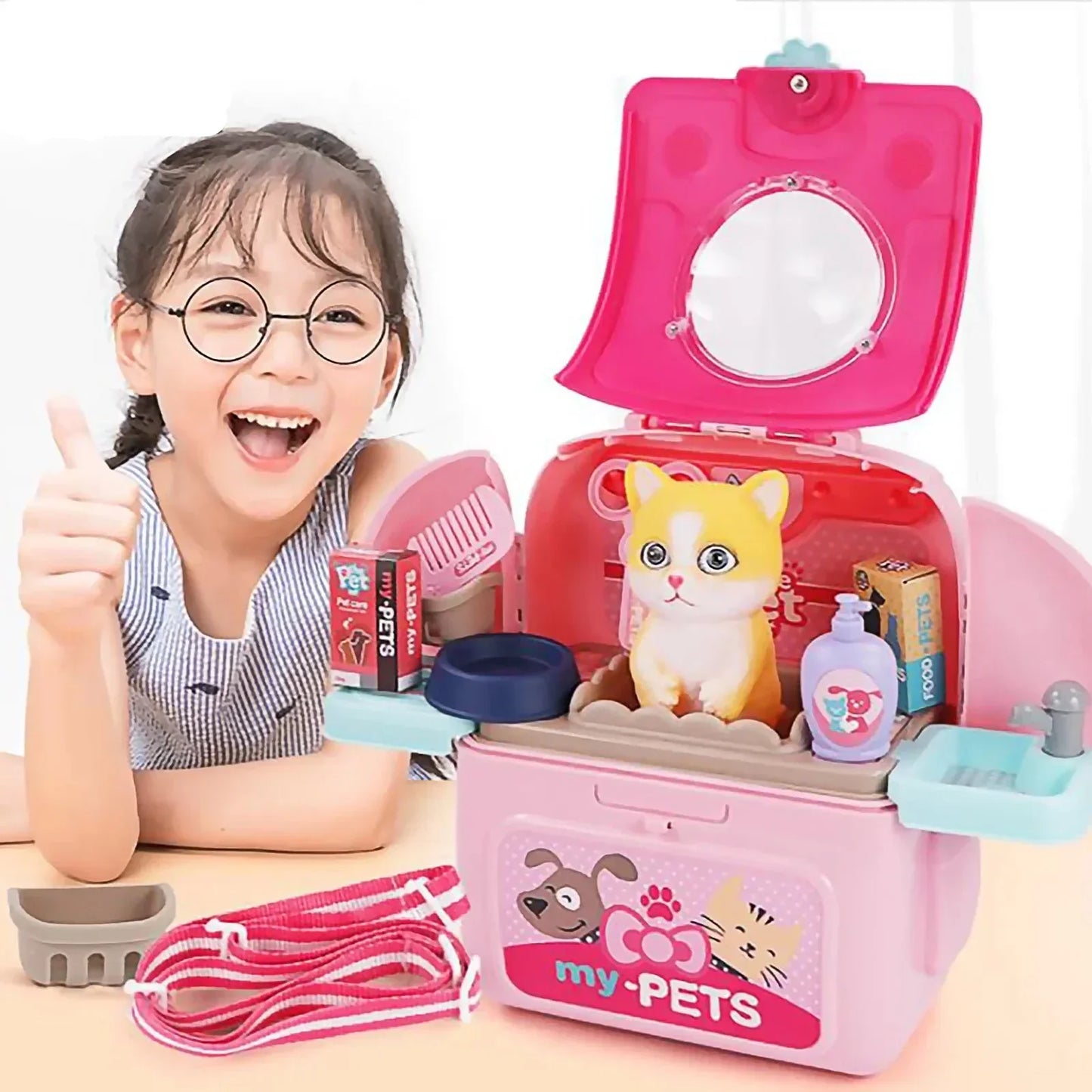 Rynx | Pet Paradise - Portable Pet Grooming Kit - For Kids - Play And Learn