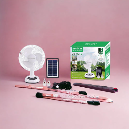 Rynx | Solar Charging Fan 12” with Light
