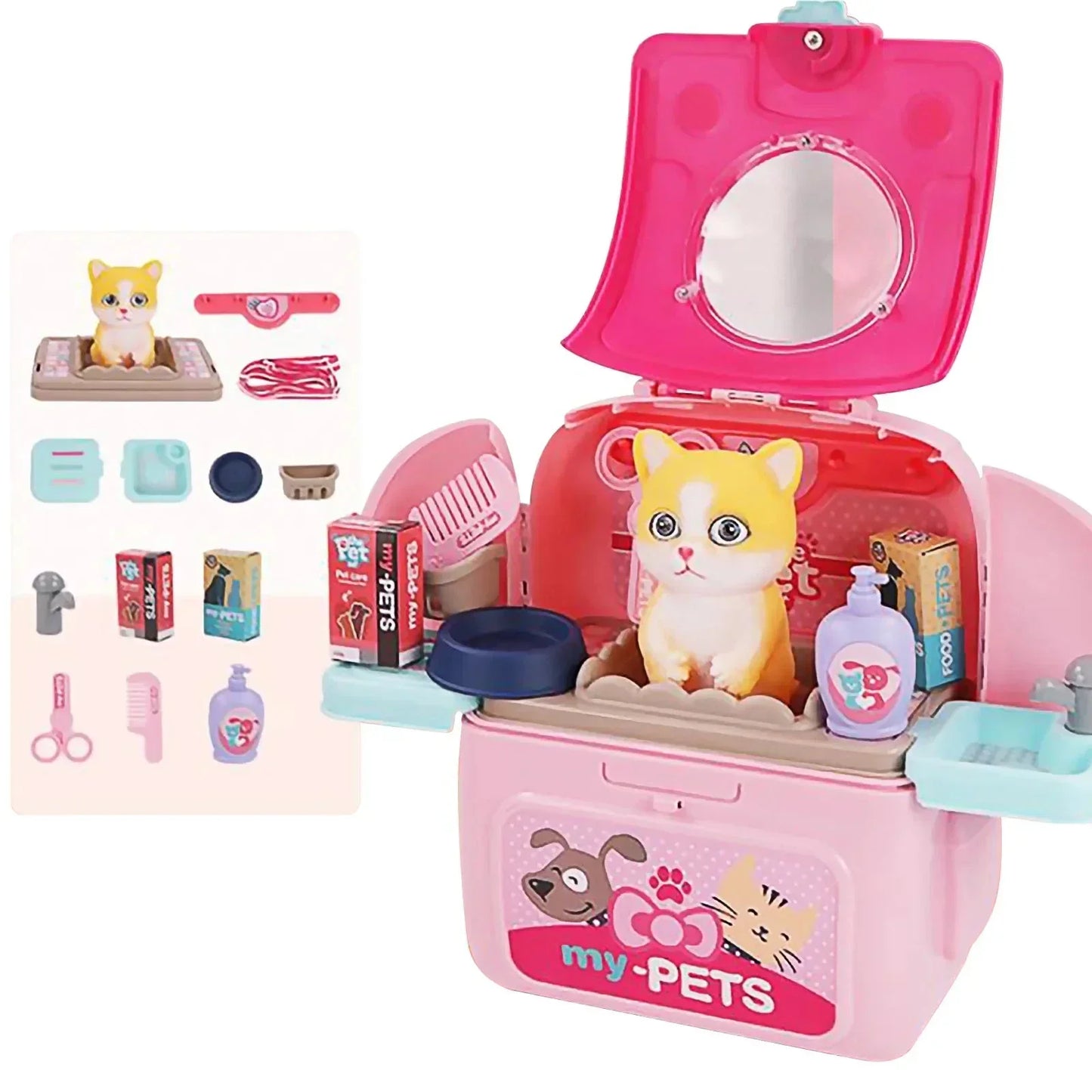 Rynx | Pet Paradise - Portable Pet Grooming Kit - For Kids - Play And Learn