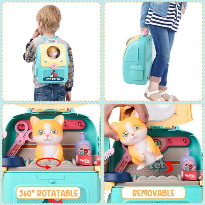 Rynx | Pet Paradise - Portable Pet Grooming Kit - For Kids - Play And Learn