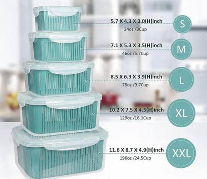 Rynx | Refrigerator Container Food Storage Set 5-Piece