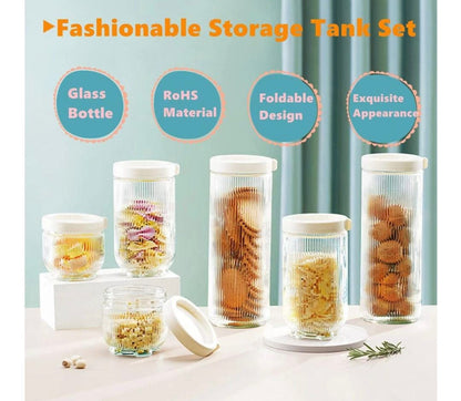 Rynx | Glass Storage Jars 6 Pieces
