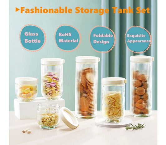 Rynx | Glass Storage Jars 6 Pieces
