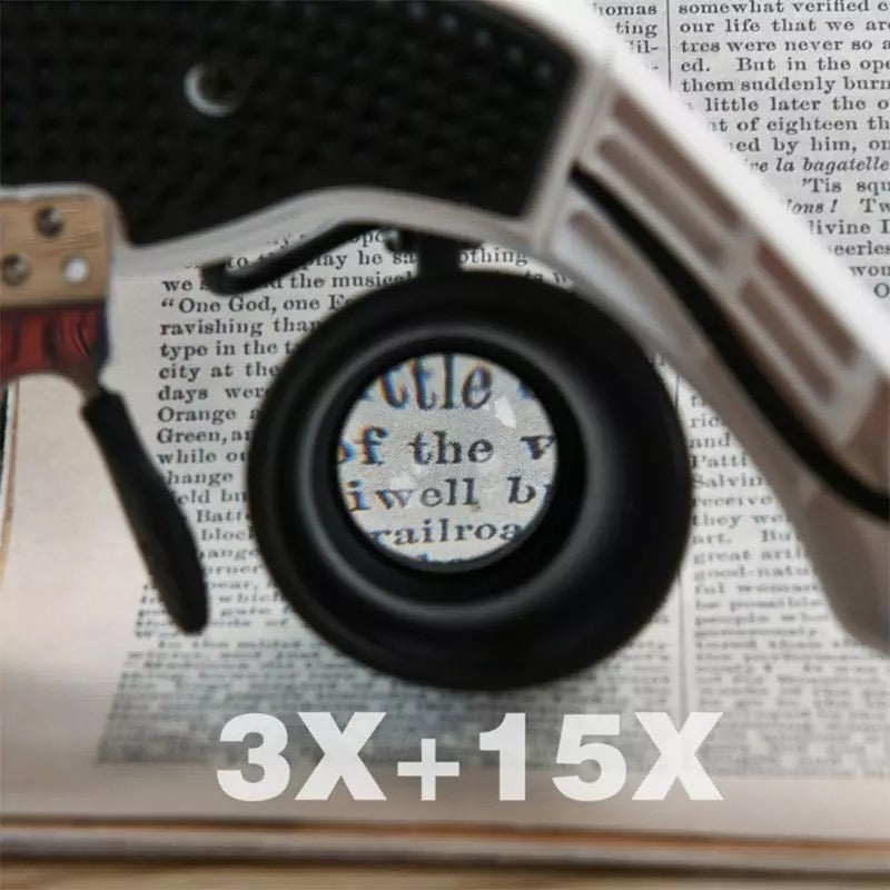 RYNX | Jeweler headband magnifier 8 lens LED light glasses
