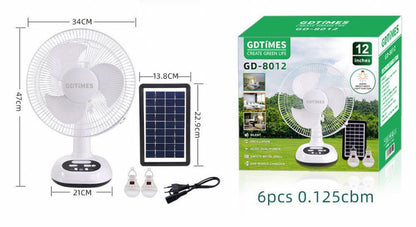 Rynx | Solar Charging Fan 12” with Light