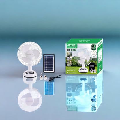 Rynx | Solar Charging Fan 12” with Light