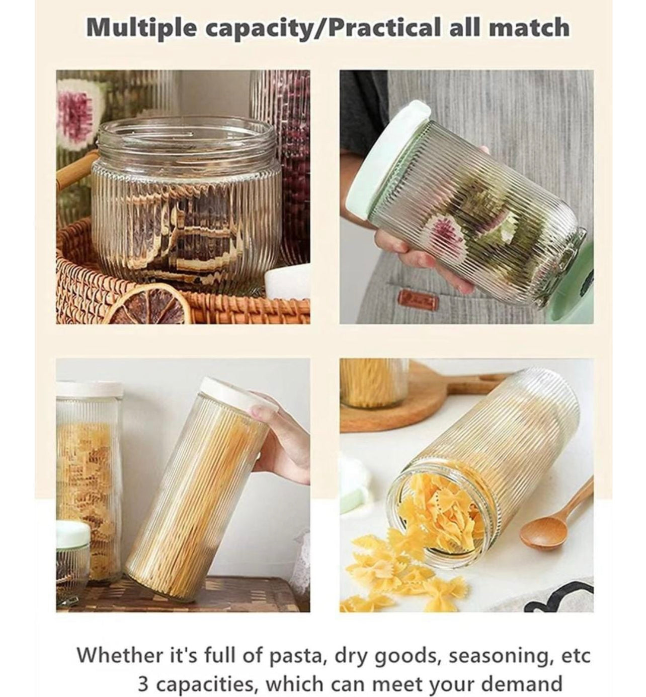 Rynx | Glass Storage Jars 6 Pieces