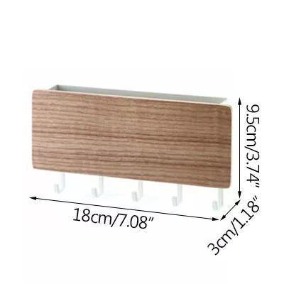 Rynx | KeyOrganize Wood Key Holder Wall Shelf | Multifunctional & Stylish | Wall Decor & Storage