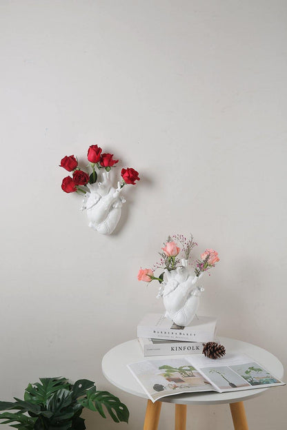 Rynx | HeartSoul Heart-shaped ceramic vase | Anatomical design | Decorative vase for home | Stylish flower vase