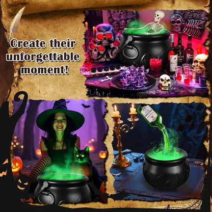 Rynx | Cauldron decoration – with floating magic bottle & fog effect