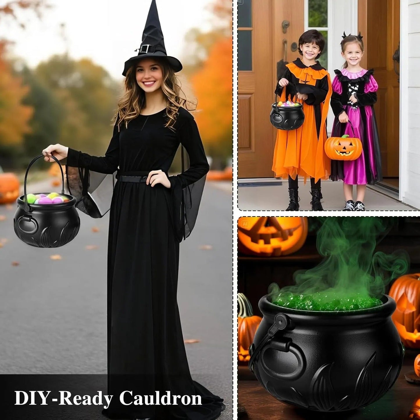 Rynx | Cauldron decoration – with floating magic bottle & fog effect