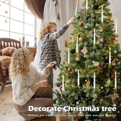 Rynx | LED Christmas tree candles with crystal ball – Realistic flame effect