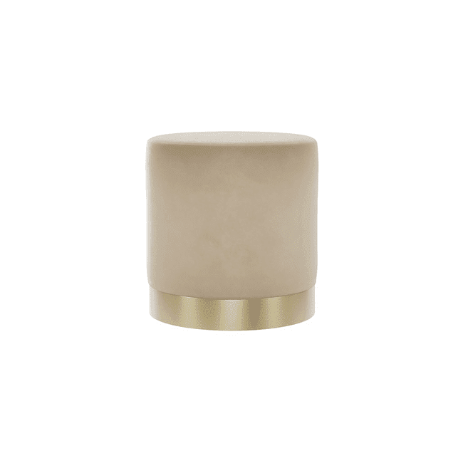 Rynx | In stock - Jaycee beige and gold medium round stool