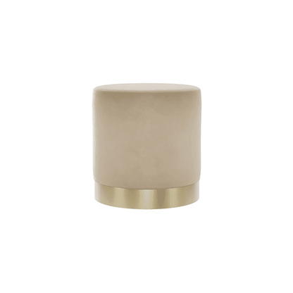 Rynx | In stock - Jaycee beige and gold medium round stool