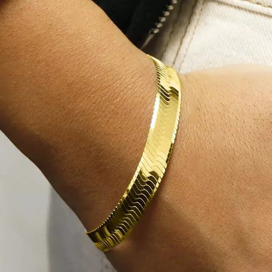 Rynx | Italian Solid Sterling Silver 10MM Herringbone Bracelet