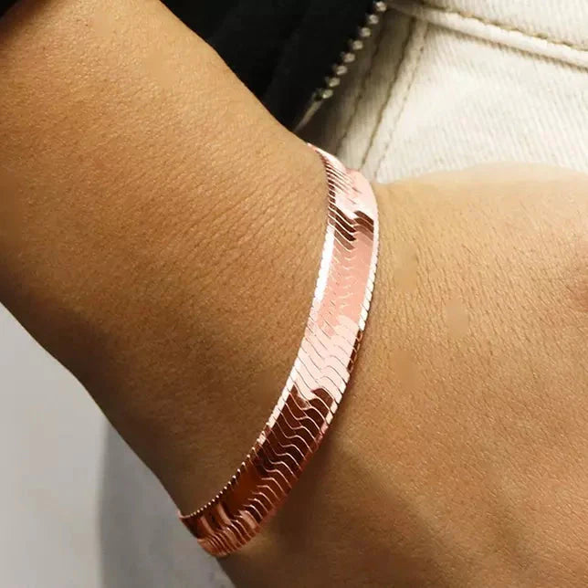 Rynx | Italian Solid Sterling Silver 10MM Herringbone Bracelet