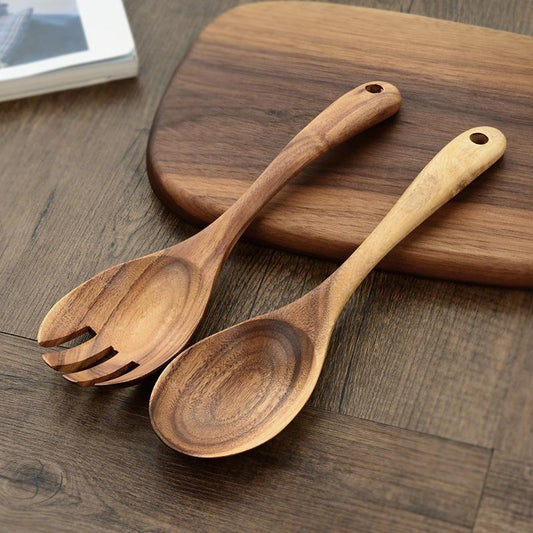 Rynx | 2-piece Wood Salad Spoon Set