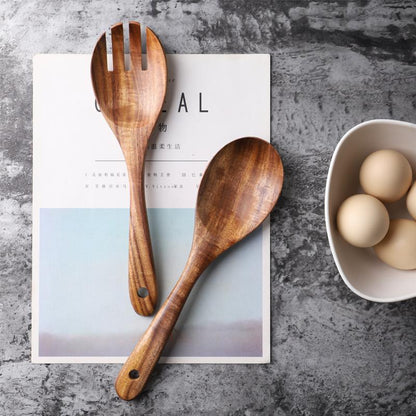 Rynx | 2-piece Wood Salad Spoon Set