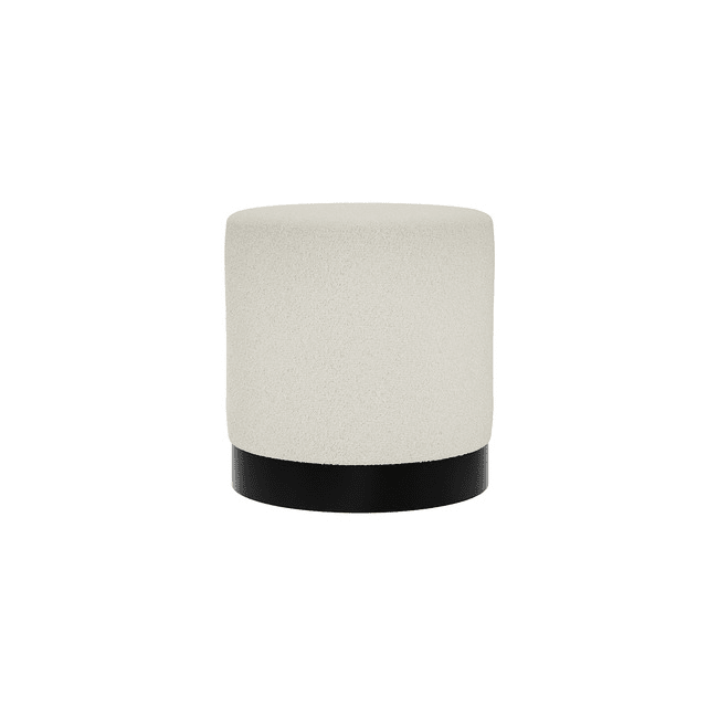 Rynx | Jaycee Cream Boucle & Black Medium Round Pallet