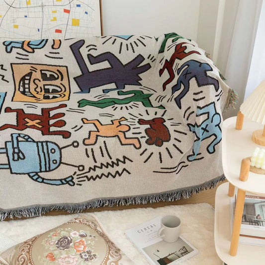 RYNX | Keith Haring Puzzle Throw Blanket