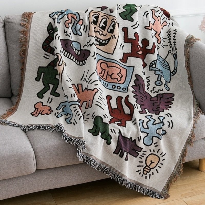 RYNX | Keith Haring Puzzle Throw Blanket