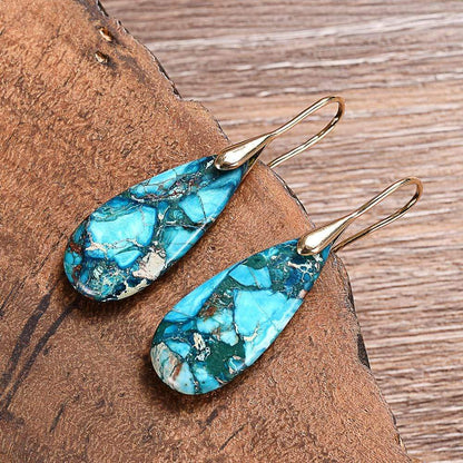 RYNX | Blue Jasper Drop Earrings - Meliora